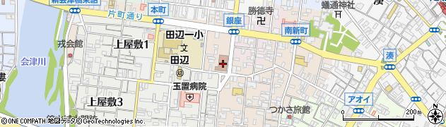 田辺郵便局集荷周辺の地図