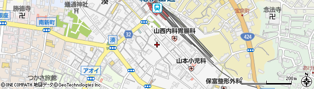 和歌山県田辺市湊周辺の地図