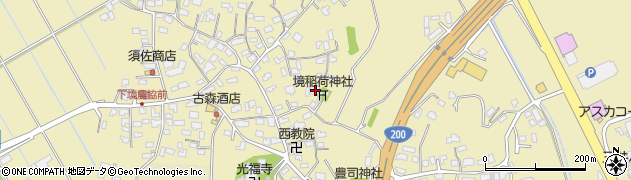 福岡県直方市下境周辺の地図