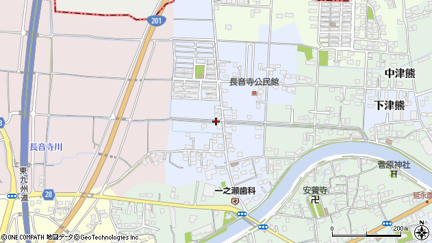 〒824-0065 福岡県行橋市長音寺の地図