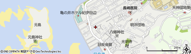 和歌山県田辺市目良周辺の地図