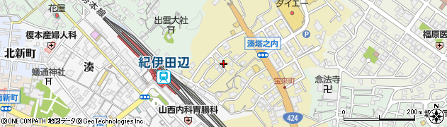 和歌山県田辺市宝来町4周辺の地図