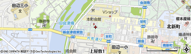 和歌山県田辺市本町周辺の地図