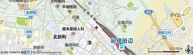 和歌山県田辺市湊3周辺の地図
