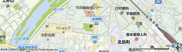 会津公園周辺の地図