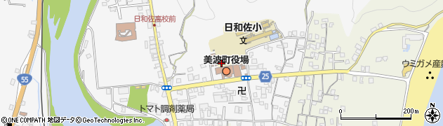 徳島県美波町（海部郡）奥河内（本村）周辺の地図