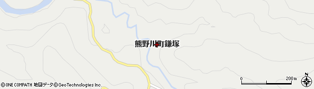 和歌山県新宮市熊野川町鎌塚周辺の地図