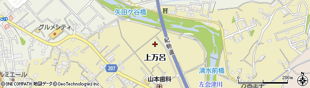 和歌山県田辺市上万呂周辺の地図