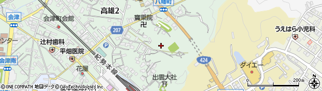 和歌山県田辺市高雄2丁目11周辺の地図