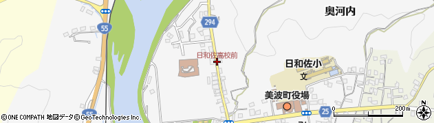 日和佐高校前周辺の地図