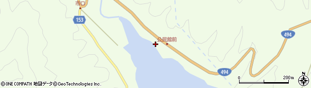 久万高原町　笠方公民館周辺の地図