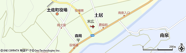 ＪＡ高知県　れいほく支所・共済課周辺の地図