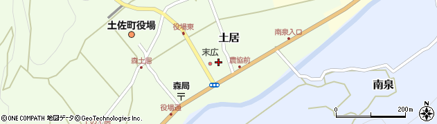 ＪＡ高知県れいほく周辺の地図