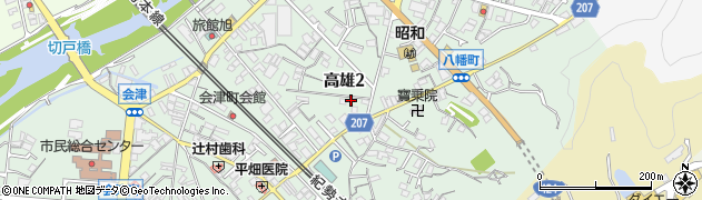 和歌山県田辺市高雄2丁目25周辺の地図