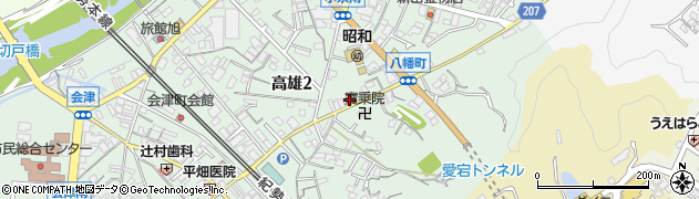 和歌山県田辺市高雄2丁目15周辺の地図