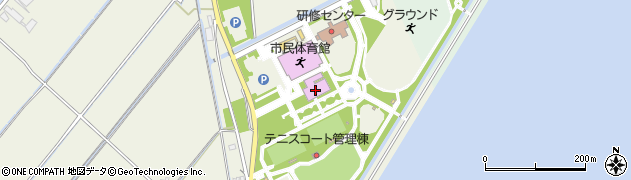 行橋市武道館周辺の地図
