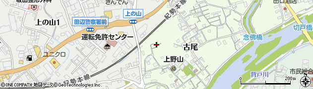 和歌山県田辺市古尾17-23周辺の地図