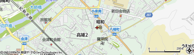 和歌山県田辺市高雄2丁目16周辺の地図