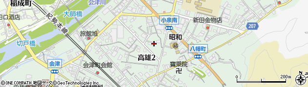 和歌山県田辺市高雄2丁目18周辺の地図