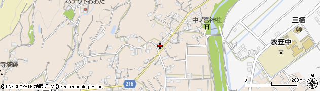 和歌山県田辺市下三栖884周辺の地図