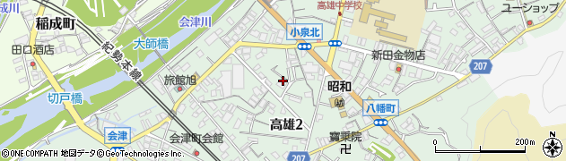 和歌山県田辺市高雄2丁目19周辺の地図
