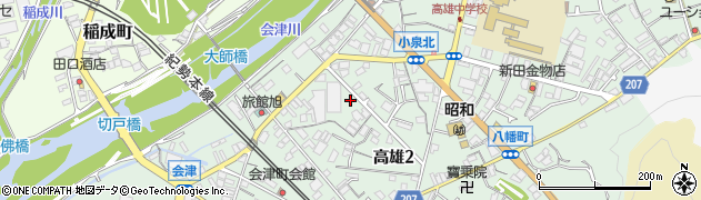 和歌山県田辺市高雄2丁目21周辺の地図