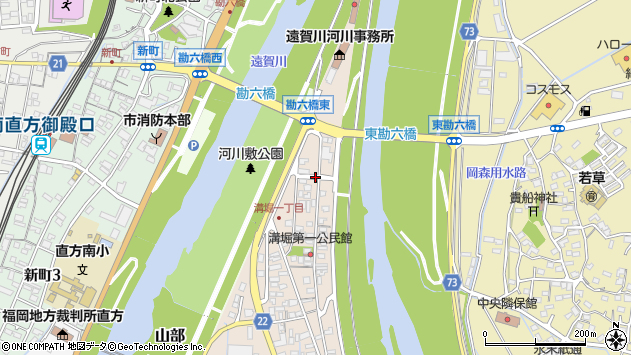〒822-0013 福岡県直方市溝堀の地図