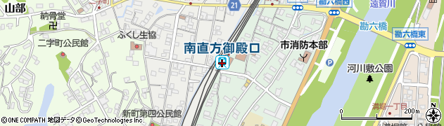 福岡県直方市周辺の地図