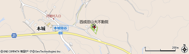 西成田山　大不動院周辺の地図