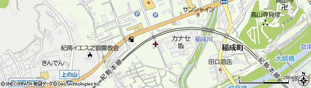 和歌山県田辺市古尾1-2周辺の地図