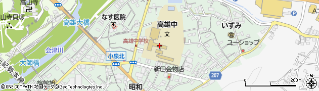 田辺市立高雄中学校周辺の地図