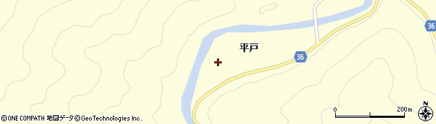 徳島県美波町（海部郡）西河内（平戸）周辺の地図