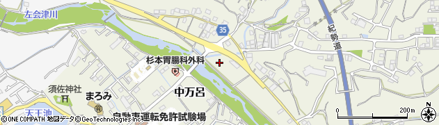 和歌山県田辺市中万呂周辺の地図