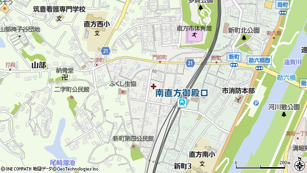 〒822-0016 福岡県直方市直方の地図