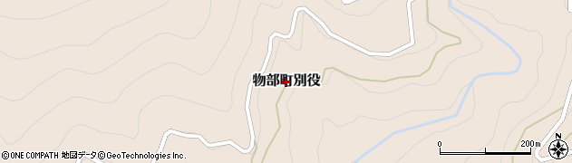 高知県香美市物部町別役周辺の地図