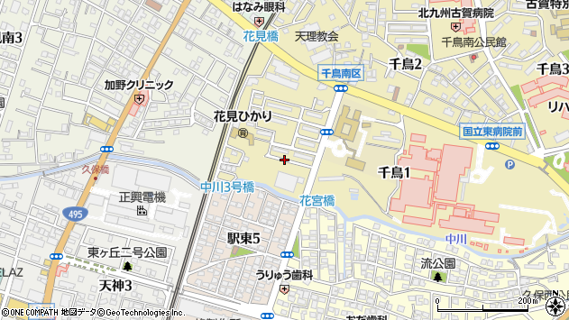 〒811-3113 福岡県古賀市千鳥の地図
