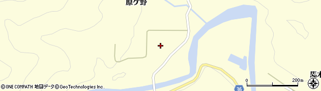 徳島県美波町（海部郡）西河内（原ケ野）周辺の地図