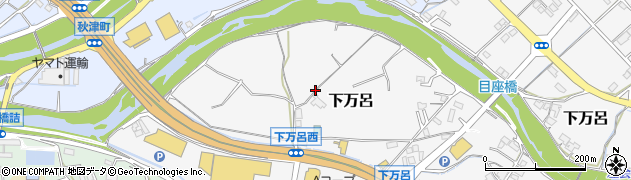 和歌山県田辺市下万呂周辺の地図