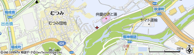 和歌山県田辺市秋津町864周辺の地図