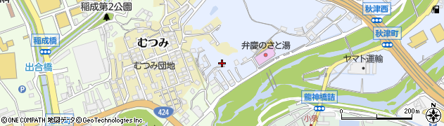 和歌山県田辺市秋津町875周辺の地図