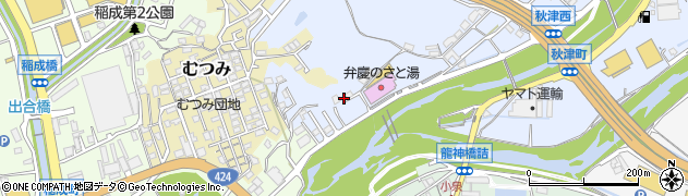 和歌山県田辺市秋津町870周辺の地図
