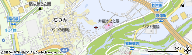 和歌山県田辺市秋津町876周辺の地図