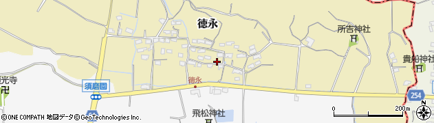 福岡県行橋市徳永周辺の地図