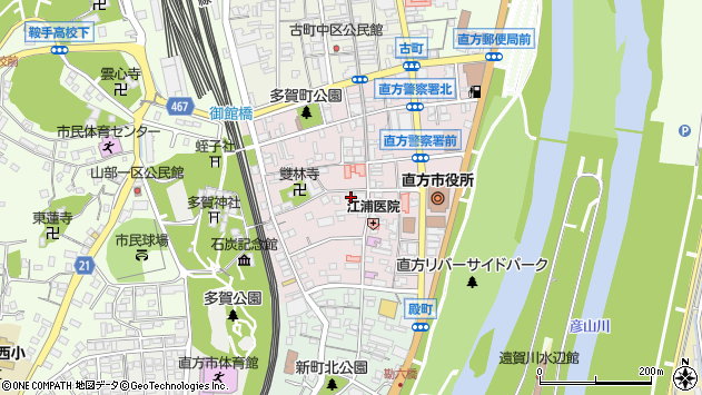 〒822-0017 福岡県直方市殿町の地図