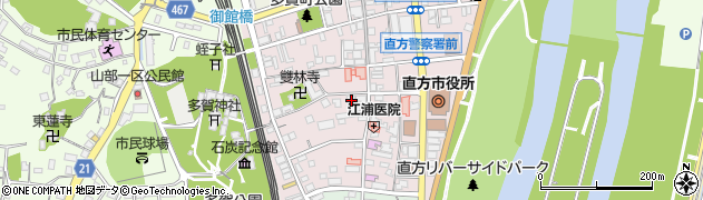 福岡県直方市殿町周辺の地図