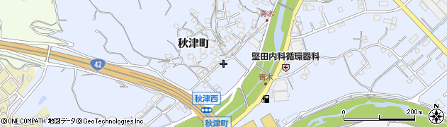 和歌山県田辺市秋津町838周辺の地図