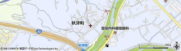 和歌山県田辺市秋津町1134周辺の地図