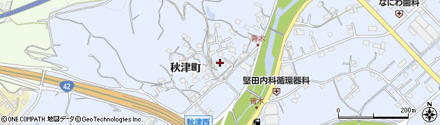 和歌山県田辺市秋津町1145周辺の地図