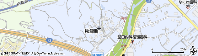 和歌山県田辺市秋津町1127周辺の地図