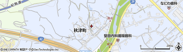 和歌山県田辺市秋津町1148周辺の地図